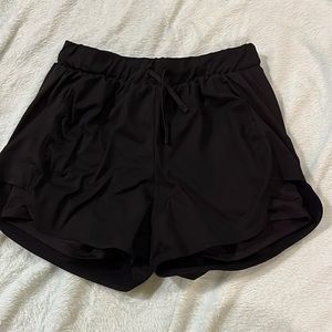 Black athletic shorts